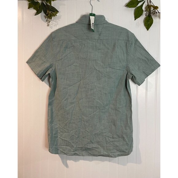 Hawker Rye Slim Fit Stretch Short Sleeve Button-Up Shirt Medium Blue - Picture 2 of 13